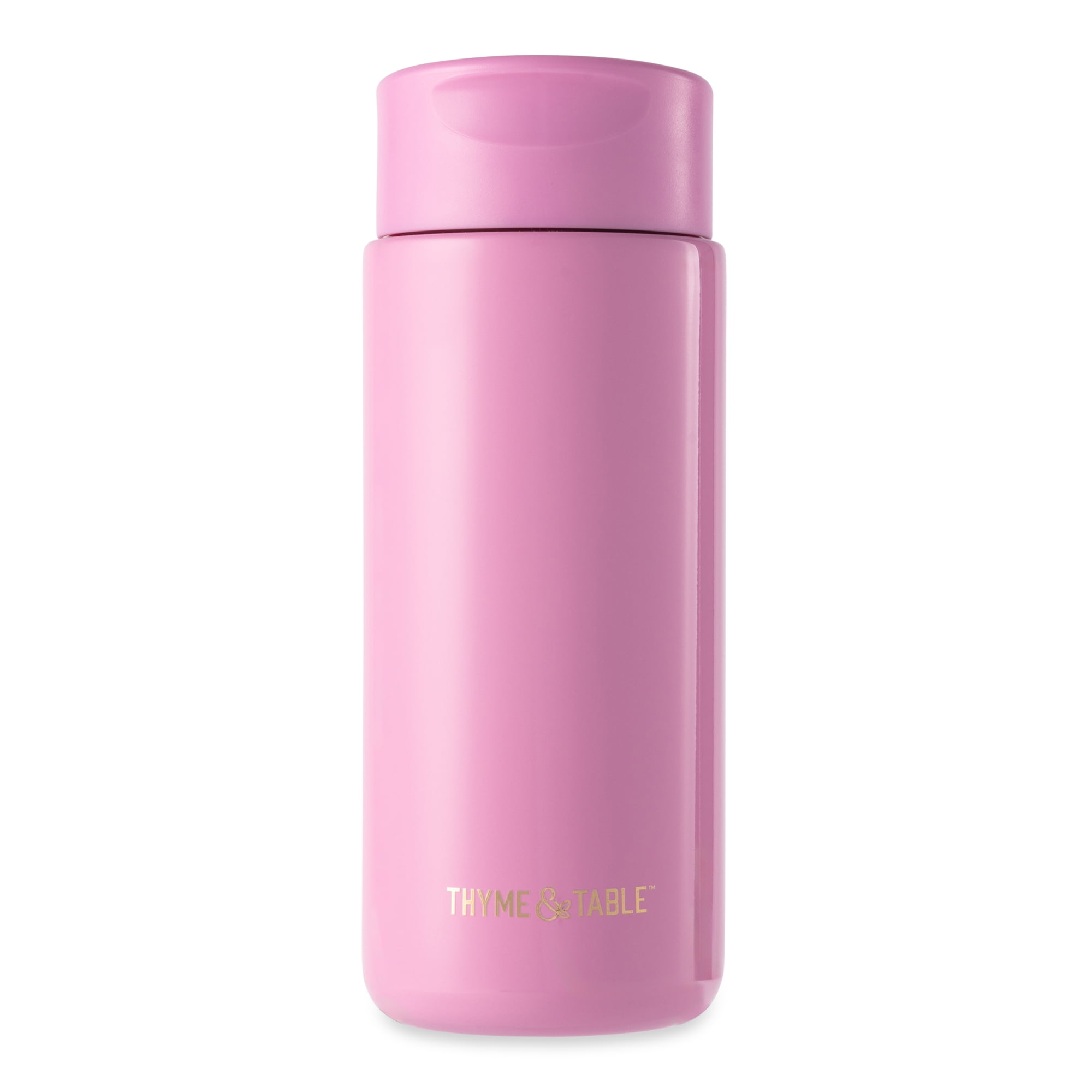 Thyme & Table Double Wall Insulated Stainless Steel Coffee Tumbler, 22oz Travel Mug, Pink