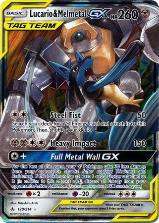 Pokemon Unbroken Bonds Lucario & Melmetal-Tag Team GX #120 - Walmart