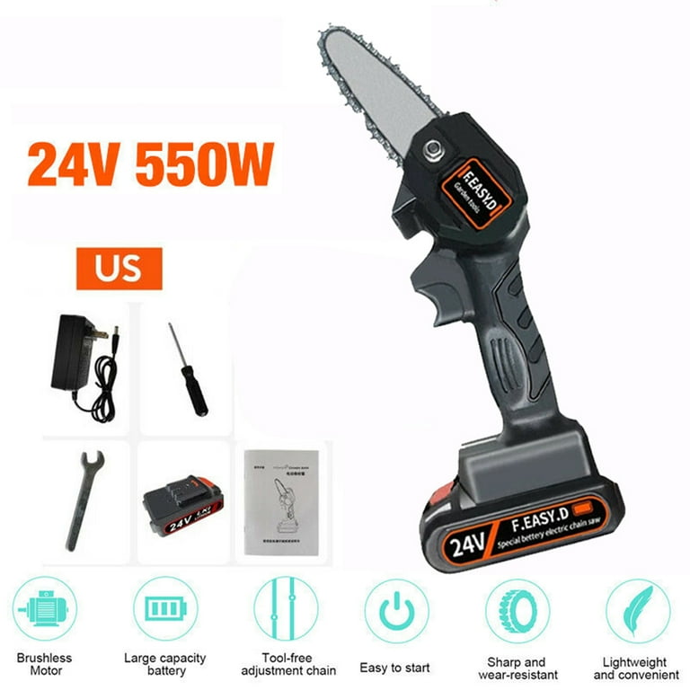 YouLoveIt 24V Mini 4-Inch Electric Pruning Saw Rechargeable