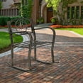 Free Shipping! Ktaxon Outdoor Wrought Iron Rocking Chair Rustic Black ...