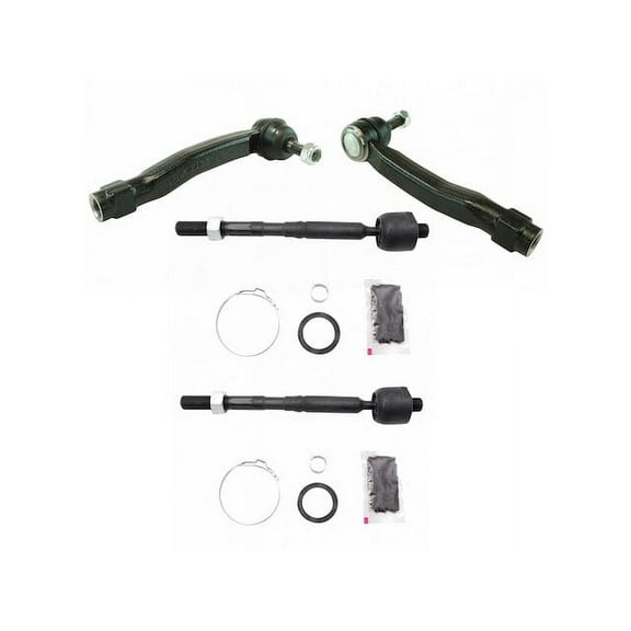 Front Tie Rod End Set 4 Piece - Compatible with 2009 - 2015 Toyota Venza 2010 2011 2012 2013 2014