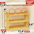 thumbnail image 2 of SpaceAid Bamboo Water Bottle Organizer with Labels, 3-Tier Stackable Bottle Holder, 2 of 7