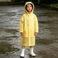 thumbnail image 5 of JOANKDMI Toddler Girls Long Raincoat Kids Waterproof Lightweight EVA Rain Jacket with Clear Brim Hood Snap Button Closure for School Hiking Travel Outdoor Active Wear, 5 of 5