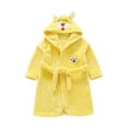 thumbnail image 2 of LSLJS Boys Girls Robe Kids Flannel Hooded Bathrobe Sleepwear Toddler Plush Robes With Belt, Kids Robe, 2 of 3