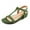 Green, variant on XYD Women Round Open Toe T-Strap Platform Wedge Low Heel Sandals Ankle Strap Buckled Dress Casual Shoes Size 12 Red