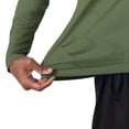 thumbnail image 4 of LEKWK Mens Sun Protection Shirt Long Sleeve Hooded Lightweight Quick Dry Pullover with Thumb Holes Soft Stretch Casual Workout Fishing Hiking Travel Athletic Tops Shirts Tees Army Green M, 4 of 6