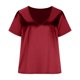 thumbnail image 2 of TaTaai Women's Business Casual V Neck Short Sleeve Shirt, Satin Lightweight Drape, for Office Daily Party Weekend Wear Gift, 2 of 6