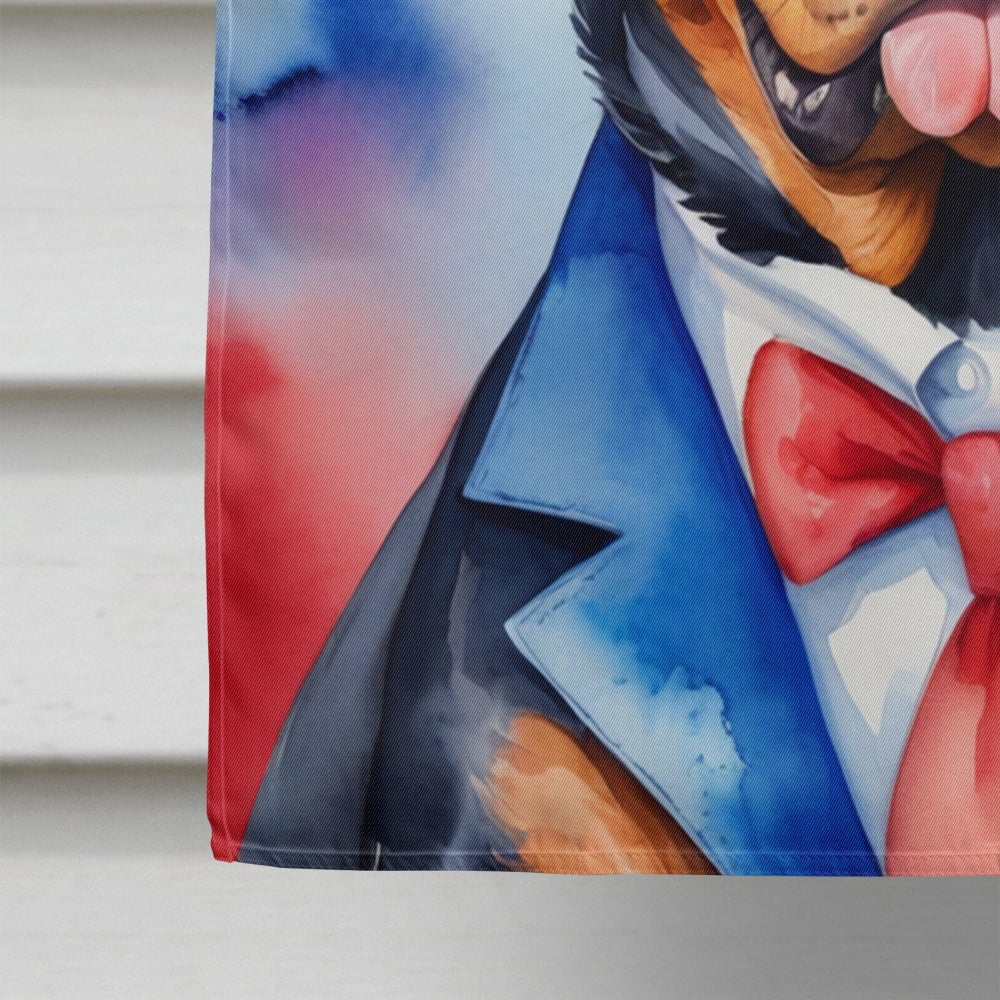 Rottweiler Patriotic American House Flag 28 in x 40 in