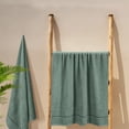 thumbnail image 5 of MyOwn 100% Premium Cotton 2 Pack Oversized Bath Towel Set 28x55 inches, Large Bath Towels, Ultra Absorbant Compact Quickdry & Lightweight Towel, Ideal for Gym Travel Camp Pool - Jade, 5 of 7