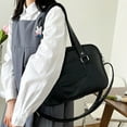 thumbnail image 5 of Yucurem Japanese School Handbag Pu Leather Jk Uniform Bag Ita Bag For Women (Black) Fashion shoulder bag (Black), 5 of 10