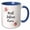 Blue/White, variant on 3drose, Floral Best Intern Ever Watercolor Pink Flowers Internship Work Job, 15oz Two-tone Yellow Mug