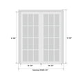 thumbnail image 6 of Solid French Double Doors 60 x 96 inches | Planum 0888 Painted White with Frosted Glass | Wood Solid Panel Frame Trims | Closet Bedroom Sturdy Doors, 6 of 6