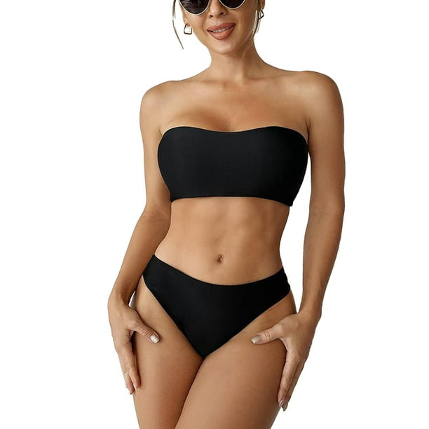 Black tube top bathing suit sale