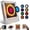 No Rotation, variant on Retro Music Refrigerator Magnets with NFC Programmable Player Set, 9 Pcs Vintage Vinyl Record Refrigerator Magnets, 128MB Mini Jukebox with LED Light, Singing Fridge Magnet Audio Gifts (no Rotation)