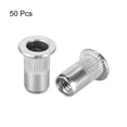 thumbnail image 2 of Unique Bargains 50Pcs M5 304 Stainless Steel Rivet Nuts Flat Head Insert, 2 of 3