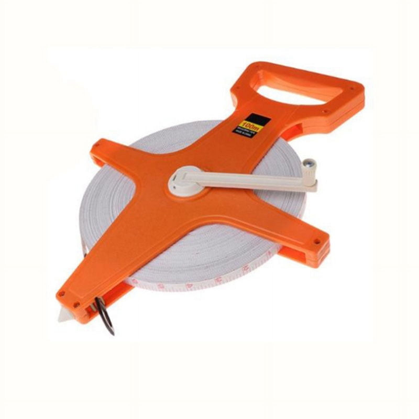 Open Reel Measure Tape Hand Crank Tape Measure Crank Portable Fiberglass Tape Measure with Metal Spike 12.5mm Width