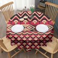 thumbnail image 3 of Round Waterproof Tablecloth 60×60 Inch, African Art Reusable Indoor/Outdoor Durable Table Cover for Party Kitchen Dinner Room Decor, 3 of 6