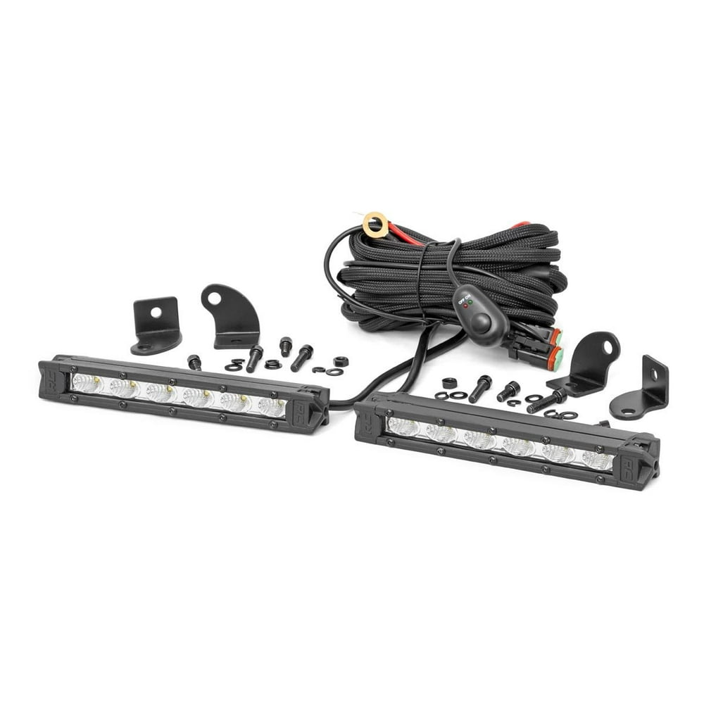 Rough Country 6" Slimline CREE LED Light Bars Chrome Series (Pair