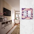 thumbnail image 5 of Yayeee Rocker Switch Wall Plate 2-Gang 4.7"x4.6" Home Decorative Outlet Cover, Purple Wave Pattern, 5 of 6