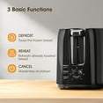 thumbnail image 2 of iSiLER 2 Slice Toaster, 1.3 inches Wide Slot Bagel Toaster with 7 Shade Settings and Double Side Baking, Compact Bread Toaster with Removable Crumb Tray, Defrost Cancel Function Black, 2 of 6