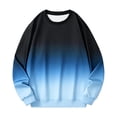 thumbnail image 6 of NOLVAREN Big & Tall Men's Gradient Crewneck Sweatshirt, Long Sleeve Pullover Sweatshirt for Men, Casual Printed Crew Neck Top, M - 4XL, 6 of 6