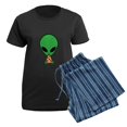 thumbnail image 5 of CafePress - Alien Pizza Pajamas - Women's Short Sleeve Print T-Shirt and Pants Dark Cotton Pajama Set, 5 of 7
