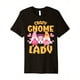 thumbnail image 1 of Men's "Crazy Gnome Lady" Graphic T-Shirt - 100% Cotton, Soft & Breathable Crew Neck Short Sleeve Tee, Whimsical Garden Dwarf Design with Hearts & Flowers, Casual Summer Streetwear f, 1 of 6