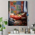 thumbnail image 4 of Qisvanset 12x16 Inch Still Life with Birds and Art Supplies Canvas Painting Wall Art, 4 of 5