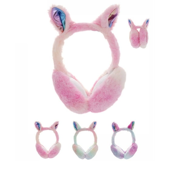 Earmuff Faux Fur Animal Ear Warmer Cozy Soft Pink Bunny