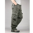 thumbnail image 6 of Njoeus Men's Cotton Multi-Pockets Work Cargo Pants Relaxed Fitting Baggy Outdoor Military Cargo Pants Men Long Pants, 6 of 7