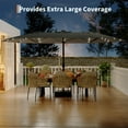 thumbnail image 5 of 15FT Rectangular Patio Umbrella with Base Included - Large Patio Umbrella with Crank Handle, UV Protection for Outdoor Market, Backyard, Pool, 5 of 7
