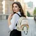thumbnail image 6 of FORMRS Mini Backpack Purse for Women Travel Daypack Casual Shoulder Bag, White Cat Rainbow, 6 of 7