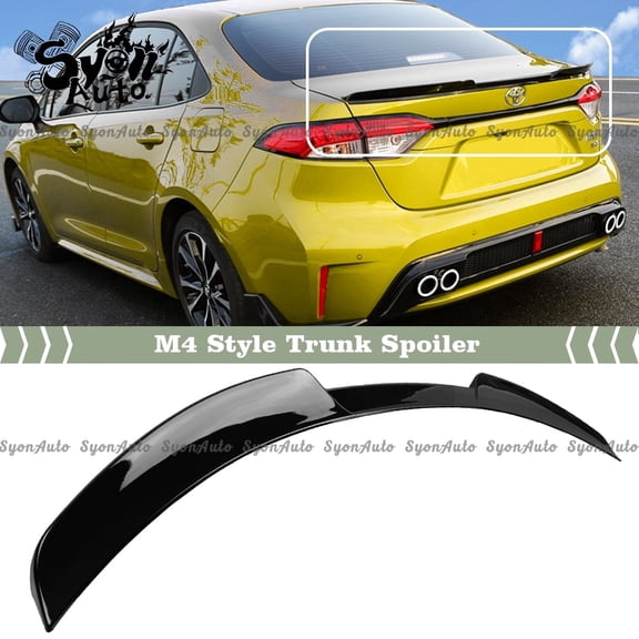 FITS 2020 TOYOTA COROLLA SEDAN GLOSSY BLACK M4 STYLE TRUNK SPOILER LID SPLITTER