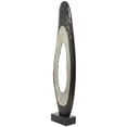 thumbnail image 5 of 15" x 50" Black Aluminum Metal Teardrop Abstract Sculpture with Black Base, by DecMode, 5 of 7