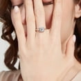 thumbnail image 5 of BERRICLE Sterling Silver Sunburst Wedding Engagement Rings Cubic Zirconia CZ Halo Promise Ring for Women, Rhodium Plated Size 5.5, 5 of 8
