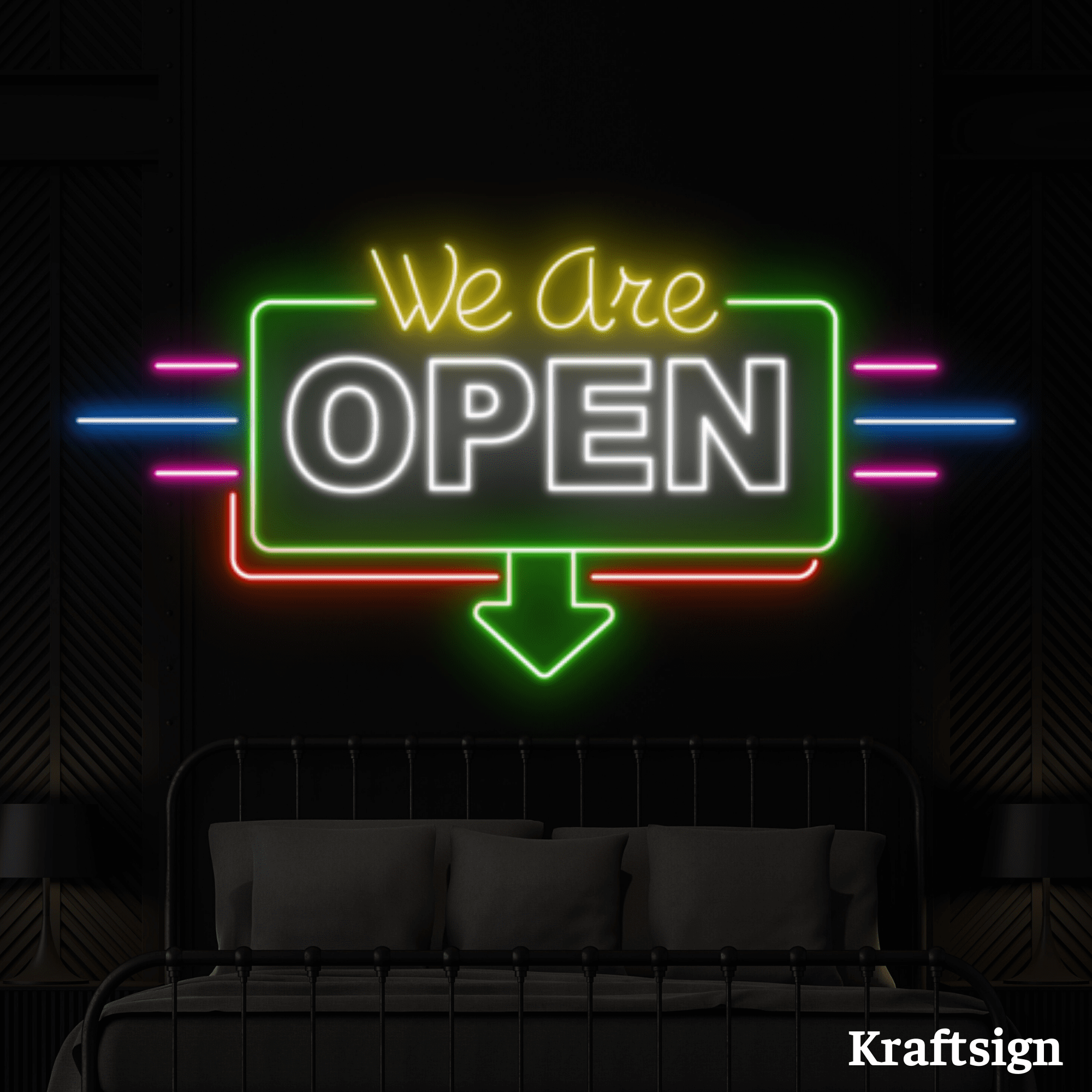 Craftnamesign We Are Open Neon Sign, Open Welcome Signage, Open LED Signs