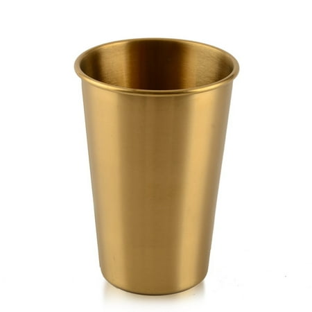 Stainless Steel Cups 500ml Pint Drinking Cups Metal Drinking Glass Single Wall Water Cup for Kids and