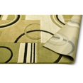 thumbnail image 3 of Infinity Home 600154 3 ft. 11 in. x 5 ft. 3 in. Ruby Galaxy Waves Area Rug - Green, 3 of 5