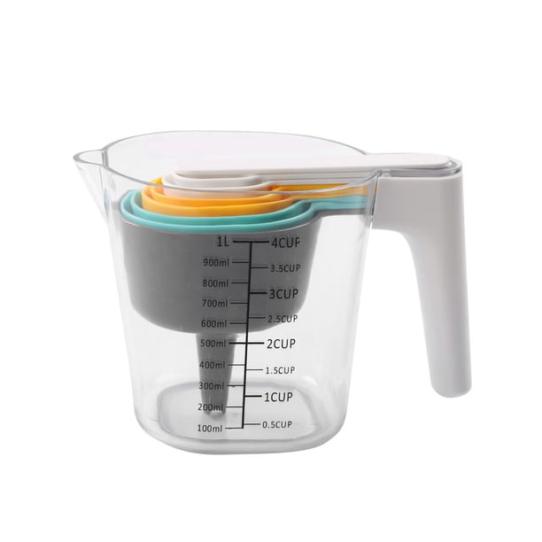 Cateissary 9 unids/set cuchara medidora apilable taza medidora para hornear cocina a escala medida de cocina Herramientas y accesorios para hornear Cateissary HA004234-00B