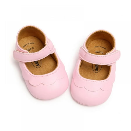 

Cleance Sale Kid Moccasins Kid Girl Shoes PU Leather Shoes with Rubber Sole Anti-slip First Walkers Newborn Girls Pink White Black Shoes
