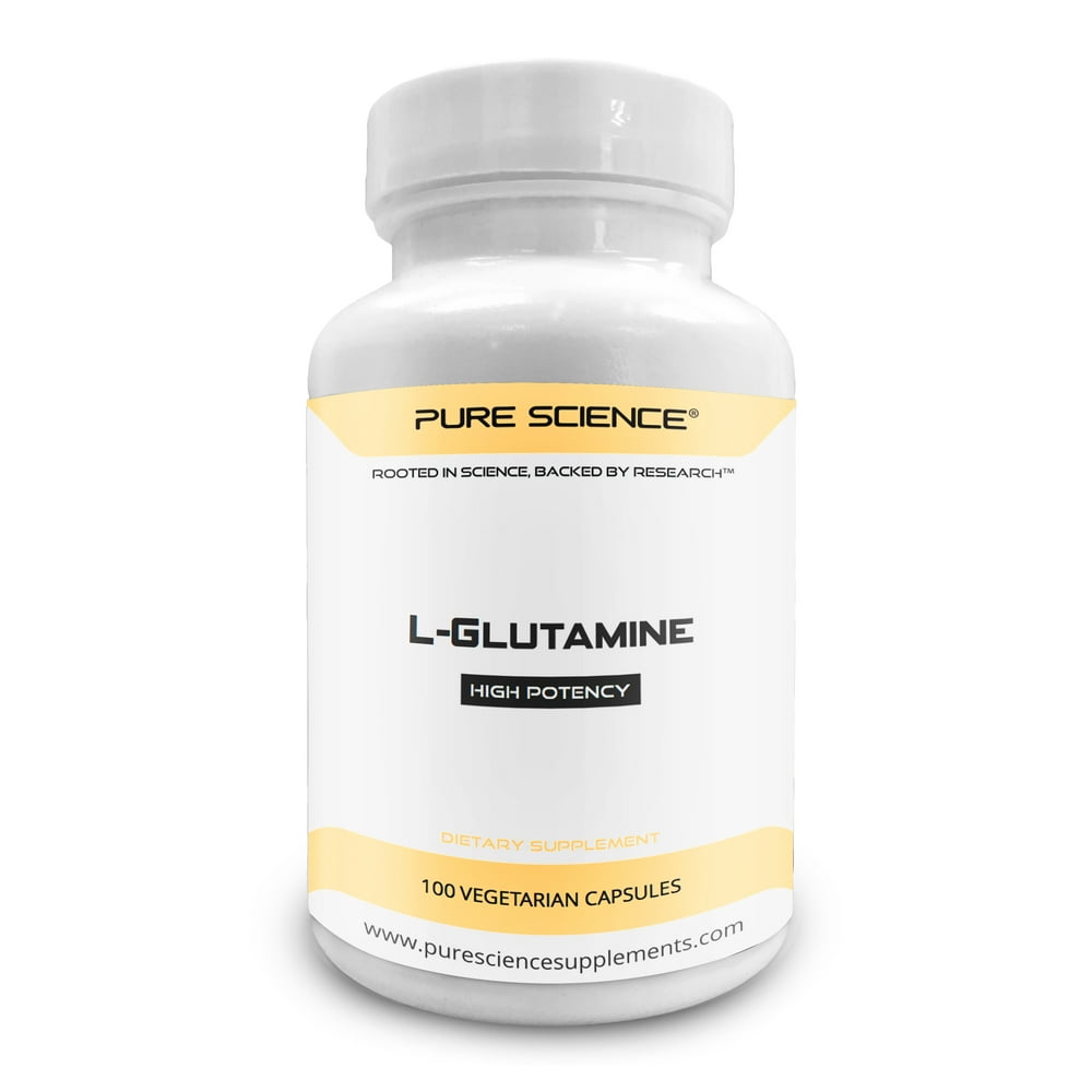 Pure Science LGlutamine Supplement 750mg Improves Energy Levels