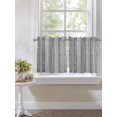 thumbnail image 3 of Half Window Curtain 36 Inches Long, Grey Geometric Window Treatment Curtain Drapes, Modern Abstract Art Vintage Boho Small Tier Curtains for Bathroom Over Sink, 27.5"x36", 2 Panels, 3 of 7