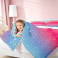 thumbnail image 5 of Homewish Psychedelic Stars King Bedding, Blue Pink Ombre King Bed in a Bag, Colorful Stars Reversible, 7-Piece, 5 of 7