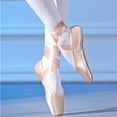 thumbnail image 3 of Zapatos planos de ballet para mujer Zapatos de punta de satén con cordones Regalo para amantes del baile de ballet, 3 of 5