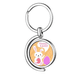 thumbnail image 1 of Feliz Pascua religión Festival huevo Bunny Rotating keychain Metal Keyring Holder, 1 of 2