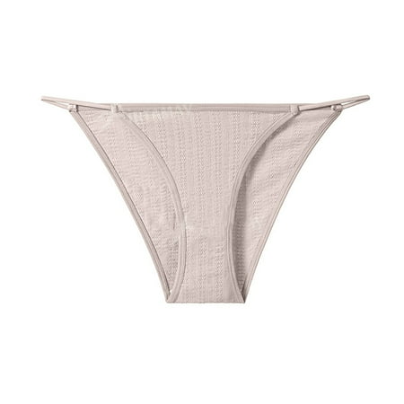 Ukumplol Panties for Women Womens Underwear Underpants for Women Sports Yoga Women Skin Friendly Girls Cotton Crotch Spaghetti Strap Plus Size Womens Panties Gray L