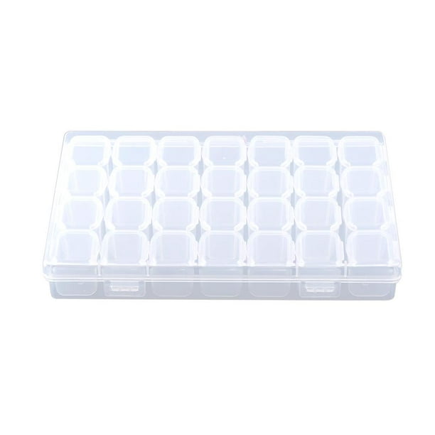TOPINCN Plastique Transparent 28 Slots Réglable Comprimé Pilule Bijoux Boîte de Rangement Conteneur, Boîte de Stockage de Comprimés, Boîte de Médicament