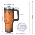 thumbnail image 3 of 40oz Stainless Steel Halloween Travel Mug with Handle and Straw, Insulated Tumbler for Fall, Perfect for Hot or Cold Drinks, Ideal for Women and Girls Enjoying Spooky Season Beverages., 3 of 7