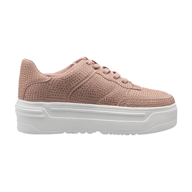 Tenis Mujer Ovx Casual Urbano Plataforma Cristales Moda rosa 25