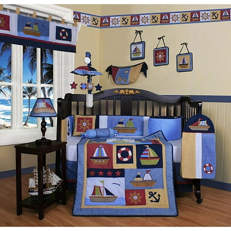 UPC 813026010188 product image for Geenny Boutique Baby Boy Sailor 13 Piece Crib Bedding Set | upcitemdb.com